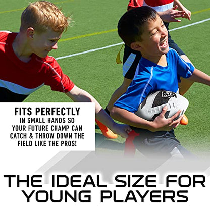 Franklin Sports NFL Team Footballs - Rubber Youth Mini Balls for All Teams - Kids 8.5" Football + Air Pump Sets - Official NFL Licensed - style: Las Vegas Raiders