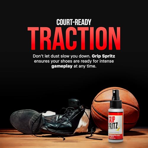Grip Spritz - Basketball Shoe Grip Spray - Improve Sole Traction & Court Grip - Rejuvenate & Elongate Sneaker Life - Anti Slip Grip & Performance Enhancer - Basketball Accessory