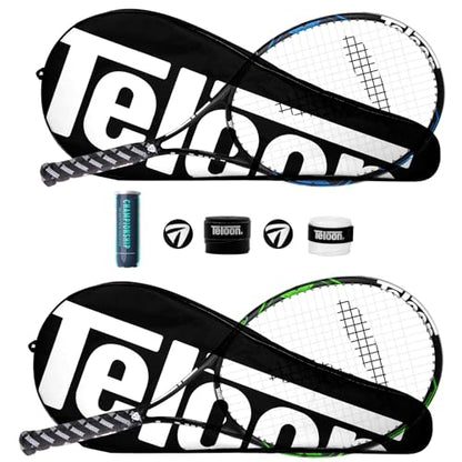 Teloon Tennis Rackets for Adults 2 pcs Recreational -27 inch Tennis Racquet for Men and Women College Students Beginner Tennis Racket.… - color: AIR-I-II