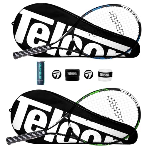 Teloon Tennis Rackets for Adults 2 pcs Recreational -27 inch Tennis Racquet for Men and Women College Students Beginner Tennis Racket.… - color: AIR-I-II