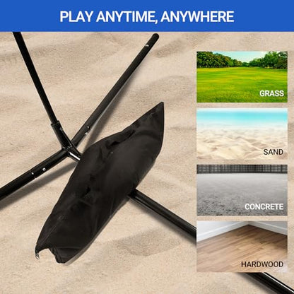 20FT Volleyball Training Net, Height Adjustable Volley Ball Nets for Hitting,Serving Spiking Practice,Portable Volleyball-Net for Beach Indoor Outdoor Bacyard| with Carryingbag & Sandbags