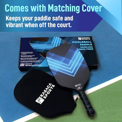 Pickleball Paddles, USAPA Carbon Fiber Pickleball Paddle with Pickle Ball Paddle Cover, Pickle Ball Raquette Pickle Ball Racket Edgeless Style