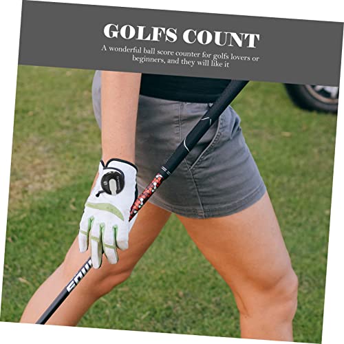 INOOMP Golf Scoring Device High Precision Counter Clip for Golfing Material Score Tracker Battery Easy Reset Golf Score Counter White