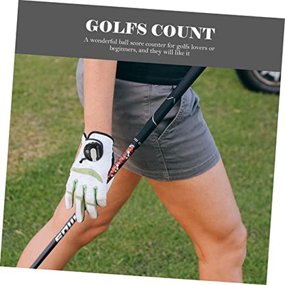 INOOMP Golf Scoring Device High Precision Counter Clip for Golfing Material Score Tracker Battery Easy Reset Golf Score Counter White