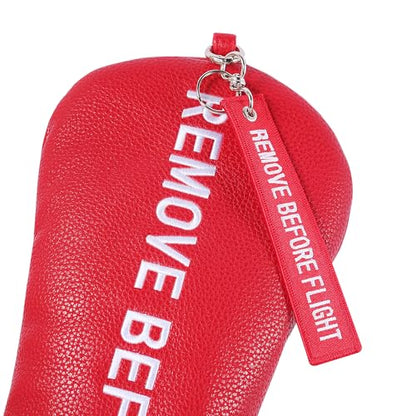 Golf Head Cover with RBF Design for Golf Club - size: for Driver, style: Red