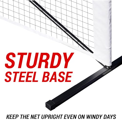 22ft Pickleball Net System with Metal Frame and PE Net Portable Easy Setup Pickleball Court for Driveway Backyard