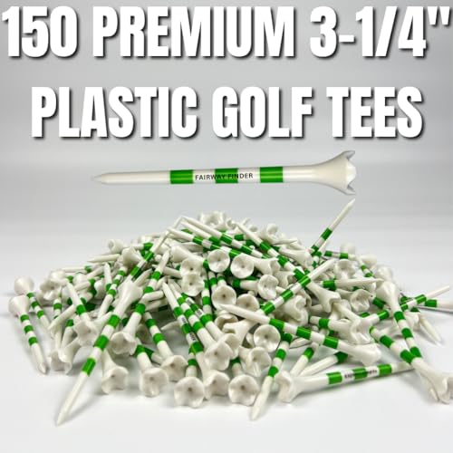 (50/150/500) Plastic Golf Tees 3 1/4 Best Golf Tees for Men, Unbreakable Golf Tees for Women, Long Golf Tees, Zero Friction Golf Tees, Tall Golf Tees Plastic Unbreakable, Reusable Golf Tee - size: 150