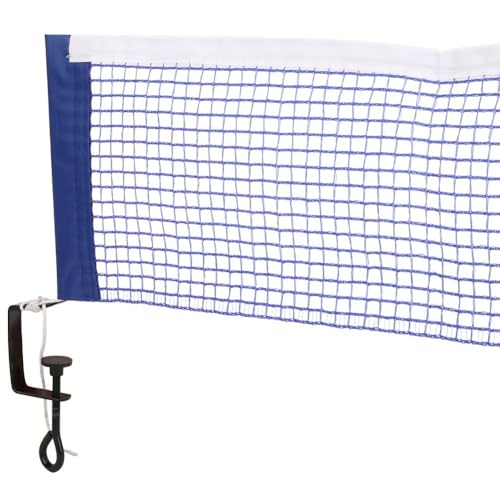 ‌Table Tennis Net Replacement with Adjustable Bracket - Blue Polyester Net for Indoor & Outdoor Practice