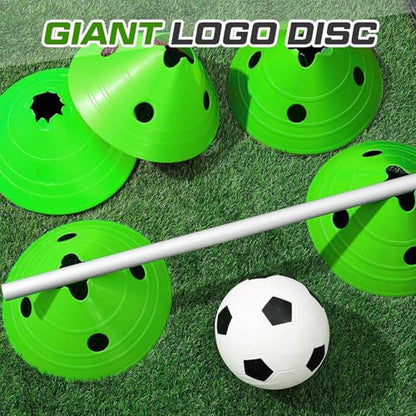 Jumbo Disc Cones Jumbo Soccer Cones with Mesh Bag Giant Large Agility for Soccer Training Adult Sports - color: Green
