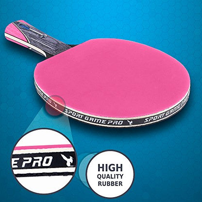 Ping Pong Paddle with Killer Spin + Case for Free - Professional Table Tennis Racket for Beginner and Advanced Players - Improve Your Ping Pong Skills with JT Ping Pong Paddle Set