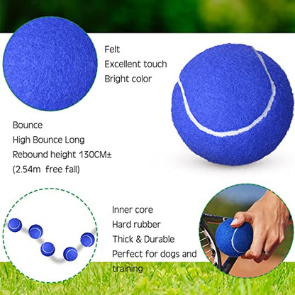 Vinsot 48 Pcs Standard Pressure Tennis Balls Bulk, Training Tennis Balls Practice for Player Beginner Training Sports Ball, 2.5 Inch - color: blue