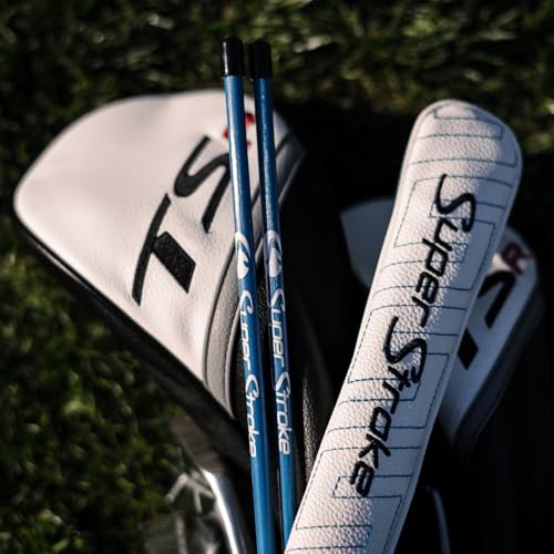 SuperStroke Golf Alignment Sticks 45" Fiberglass Rods, Full Swing Training Aid Kit, Help's with Posture Correction and Shot Accuracy (Set of 2) - color: Blue