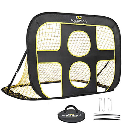 Kids Soccer Goal 2 in 1, Pop up Portable Soccer Goals for Backyard, Soccer Net for Kids Age 3 5 8, Indoor Outdoor Toddler Soccer Goal with Carry Bag, Improving Passing & Shooting Accuracy