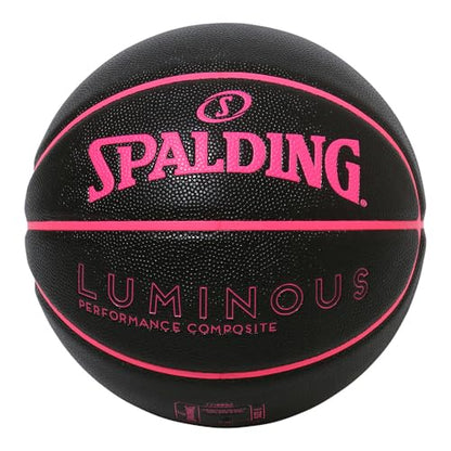 Spalding Basketball Basics No. 6 Synthetic Leather - style: Luminous Composite Black x Pink