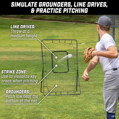 GoSports Baseball & Softball Pitching and Fielding Rebounder - Pitch Back Net - Choose Your Size - color: Rebounder