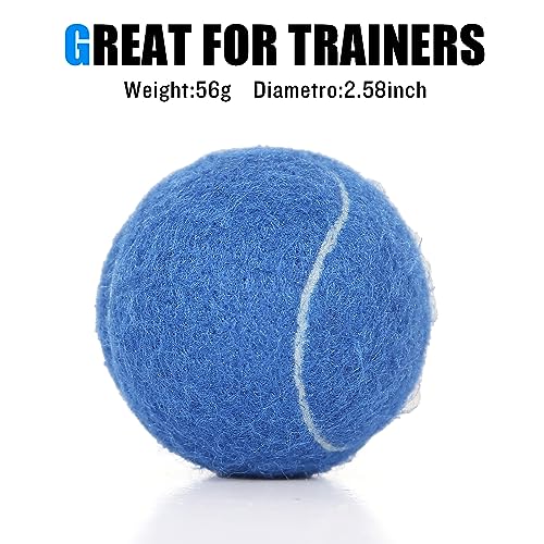 12/18 Pack Tennis Balls for Training, Pet Dog Playing, and Practice with Mesh Bag for Transport and Beginner Training - color: Blue-12Pack