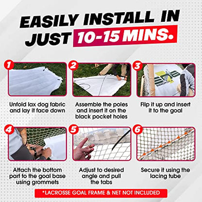 Lax Dog Lacrosse Goal Ball Return/Retriever Insert for Lacrosse Goals by Goal Sports Innovation, A Lacrosse rebounder for Shooting Training Practice