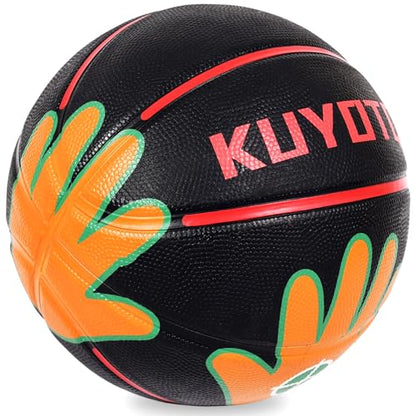 KUYOTQ Size 4 Basketball 25.5" for Kids Youth with Visual Hand Print Guide, for Shooting Practice, Correct Shooting Form and Improve Accuracy, Essential Basketball Training
