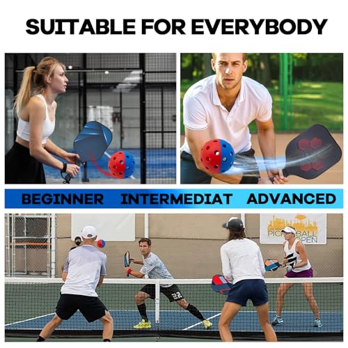 6 Pack Pickle Ball with 40 Holes, Pickleballs High Durability, Outdoor Pickleball Balls with Mesh Bag, Dual Color Pickle Balls with Superb Visibility, Stable Bounce