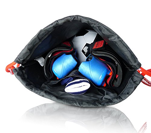 Soccerware Soccer Bag Backpack - Youth & Kids, Organize Sports Gym Equipment - Boys Girls - color: Red