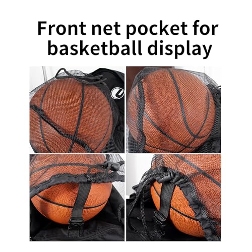 Basketball Backpack with Separate Ball Compartment & Shoe Storage - Durable Sports Bag for Kids & Youth, Water-Resistant Gym Bag for Soccer, Volleyball, and Basketball Gear Training