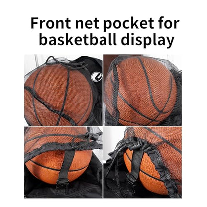 Basketball Backpack with Separate Ball Compartment & Shoe Storage - Durable Sports Bag for Kids & Youth, Water-Resistant Gym Bag for Soccer, Volleyball, and Basketball Gear Training