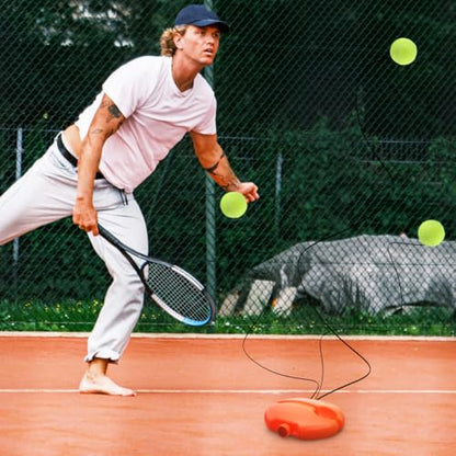 NUOBESTY Tennis Buddy Tennis Trainer Rebound Ball with String Solo Portable Practice Rebounder Equipment for Adult Beginner, Self Training Base Tool with 3 Balls for Indoor Outdoor