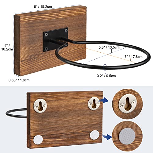 PUERSI Ball Holder Wall Mount Ball Stand Display Storage for Basketball Football Soccer Volleyball - color: Pine-Brown-3 Pack