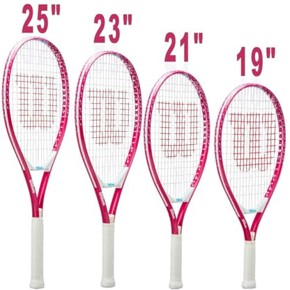 Wilson Ultra Power Jr Tennis Racquet (Pink) Bundled with a Wilson Advantage 2.5 Tennis Bag – Optional Accessories
