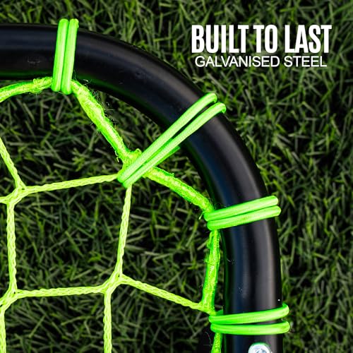 QUICKPLAY Handheld Soccer Rebounder | Elastic Connected Net for Fast, Unpredictable Rebounds | Ideal for Goalkeeper, Volley & Passing Drills and Heading Practise