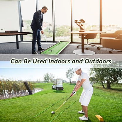 flintronic Golf Alignment Stick, Golf Practice Training Aid, Collapsible Golf Practice Rods for Aiming, Putting, Full Swing, Posture Corrector, with Clear Tube Case