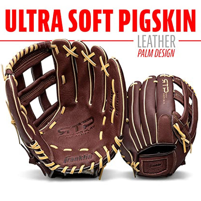 Franklin Sports Baseball Gloves - RTP Pro Adult + Kids Baseball Mitt - Outfield + Infield Gloves - size: 13" - H-Web
