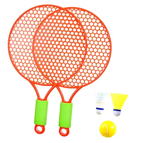 Tennis Racket for Children's Badminton Tennis Set with Ball and Shuttlecock Racket Training Tennis Racquet for Play Girls, Orange