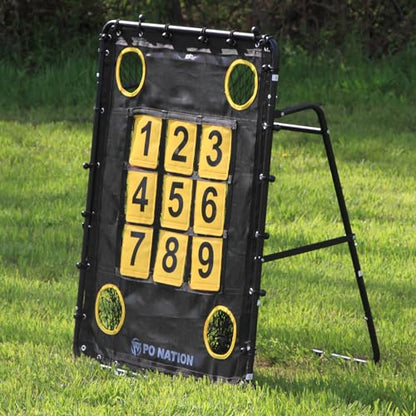 Baseball Pitching Net with Strike Zone Target for Training | Pitchers Practice Net for Baseball & Softball Throwing Net Rebounder - style: Yellow