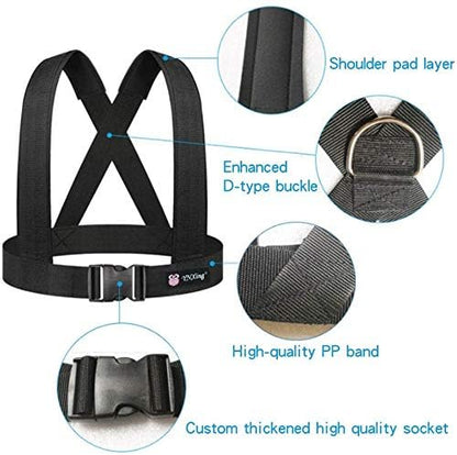 Resistance Training Rope Explosive Force Bounce Physical Training Resistance Rope Improving Speed, Stamina and Strength - color: Black-16.4ft Kit