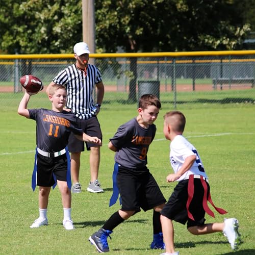 Flag Football Belts, 10/14 Player White Flag Football Sets for Youth, Kids and Adults Team Sports Training Games - color: Red and Blue