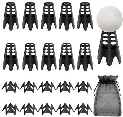 Golf Simulator Tees 20Pcs Plastic Golf Tees for Outdoor Indoor Home Training Practice Simulator Golf Tees Golf Mat Tees for Winter Turf Driving Range 10 Tall+10 Short+1 Mesh Bag
