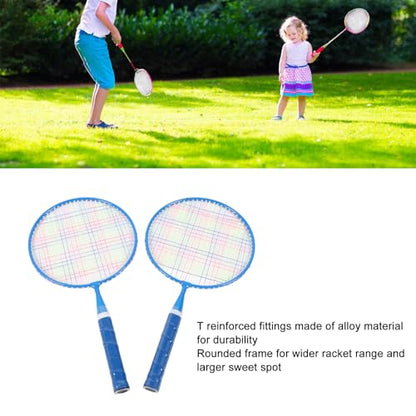 Badminton Rackets for Children, 1 Pair Kids Badminton Rackets with 2 Shuttlecocks 1 Table Tennis Ball Carrying Bag, Portable Badminton Rackets Set for Indoor and Outdoor Sport
