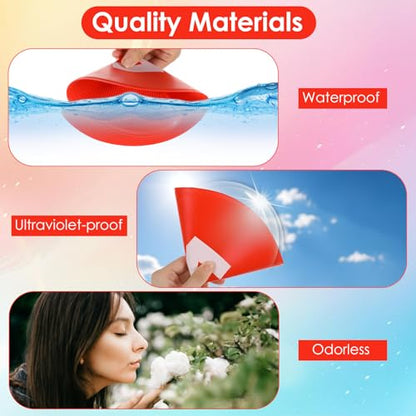 24 Pieces 9 Inch Poly Spots, Anti-Slip Spot Markers Floor Spots, Waterproof Flat Filed Cones Poly Dots for Agility Drills, Basketball, Football Training, Sport Activities and Exercise