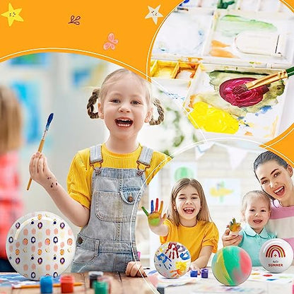 6 Pcs Playground Balls with Pump, 9 inch Inflatable Marbleized Bouncy Balls for Kids Beach, School, Kickball DodgeBalls and Indoor Outdoor Plays