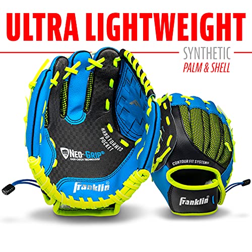Franklin Sports Kids Baseball Glove - NeoGrip Boys + Girls Youth Tball Glove - Teeball, Baseball + Softball Mitt
