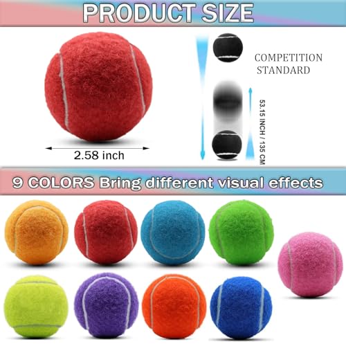 SHYUJAJIE Tennis Balls, 20 Pack Training Tennis Balls,High Elasticity Practice Tennis for Beginner, Exercise Playing Balls for Pet Dog - color: Red