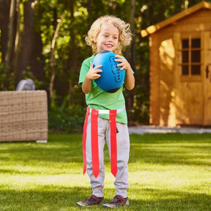 Football Waist Flag Set for Youth – Adjustable Rugby Belt 10 White Belts and 30 Red Yellow Flags Sports Football Game Equipment and Matches