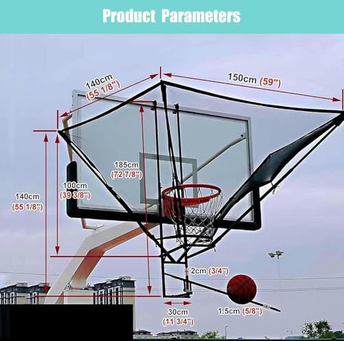 Wall Mounted Basketball Hoop Rebounder Return Attachment Automatic Metal Rotating Shooting Machine Ball for Traditional Pole