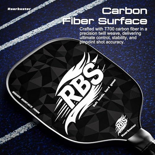 Pickleball Paddles Set of 2 or Single Option-Fiberglass or Carbon Fiber Face – Durable Solo Paddle or Complete Set with Balls & Carry Bag – Improved Spin & Precision - color: Black-Carbon Fiber