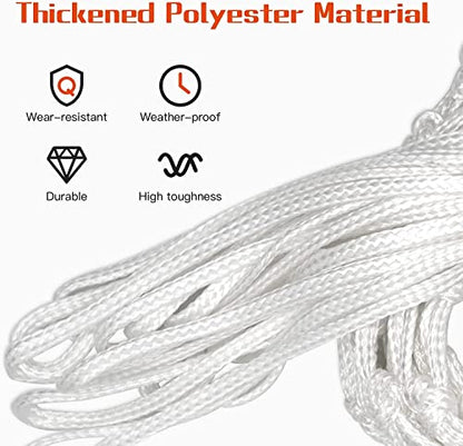 2Pcs Heavy Duty Basketball Net Replacement Fits Standard 12 Loop Basketball Hoop Net for Indoors and Outdoors Gym Equipment