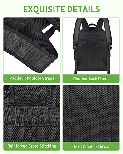 MAY TREE Mesh Backpack Heavy Duty Big Mesh Bag Large Capacity for Travel Beach Hiking Outdoor Sports with Paded Strap, Black - color: Black