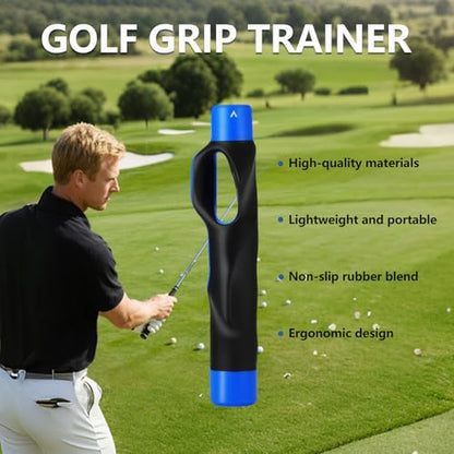 Golf Grip Trainer & Swing Training Aid – Correct Hand Positioning, Improve Swing Consistency & Muscle Memory – Practice Tool for Beginners & Intermediate Golfers