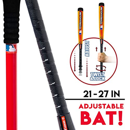 Franklin Sports MLB Adjust-A-Hit T-Ball Set Blue/Red, 5-18 Years Includes Tee, Ball, & Bat