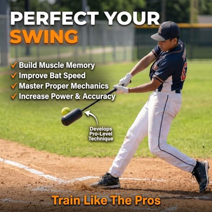 The Yellow Baseball Swing Trainer kit Includes 12 Training Balls and 1 Centrifugal Swing Trainer, as Well as a Rope Baseball Batting bat for Comprehensive Training.
